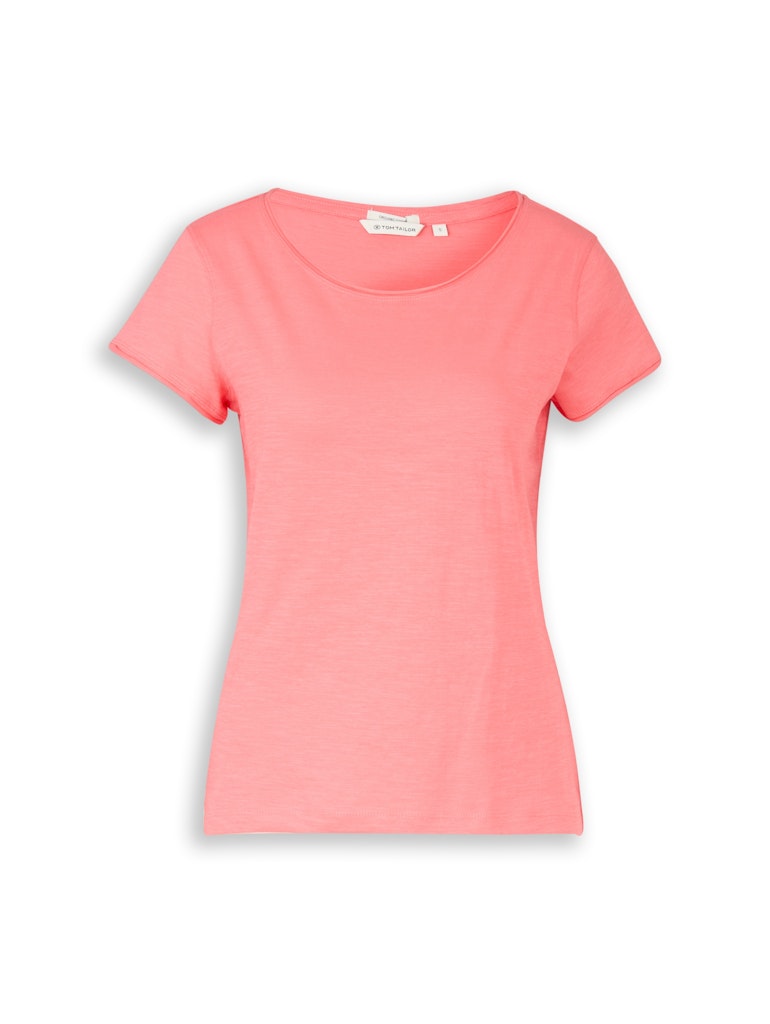 1050423-T-shirt slub jersey wide crew