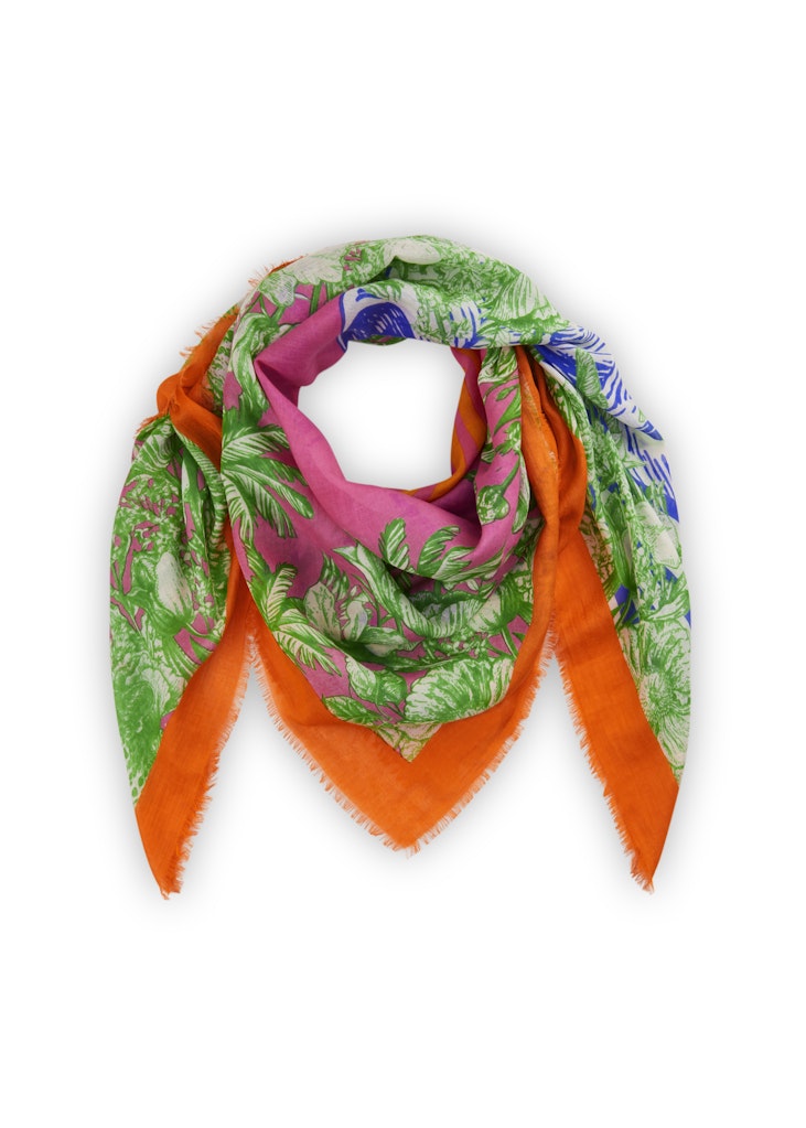 gedrucktes Tuch aus softer Modal-Baumwoll-Mischung mit Dschungel-Druck