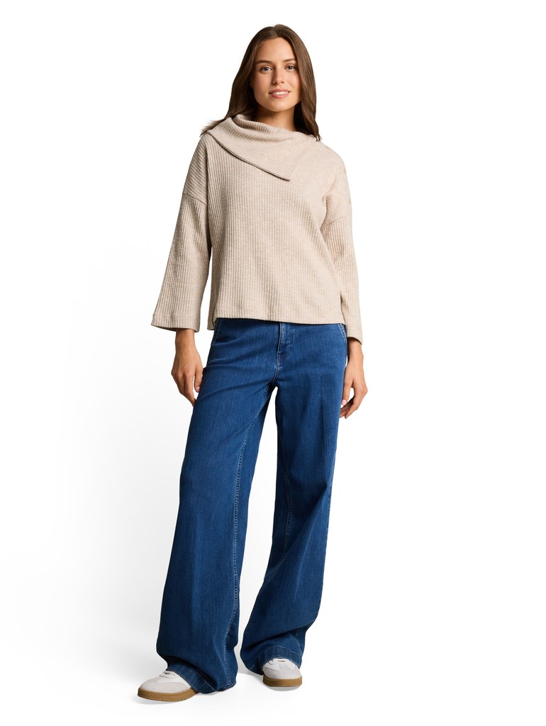 Loose Fit Sweatshirt mit Rollkragen