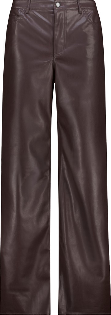 Kunstleder Wide-Leg-Hose