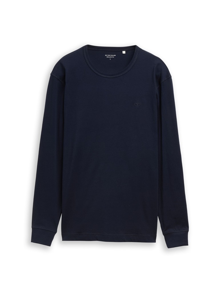 Basic Langarmshirt aus Baumwolle