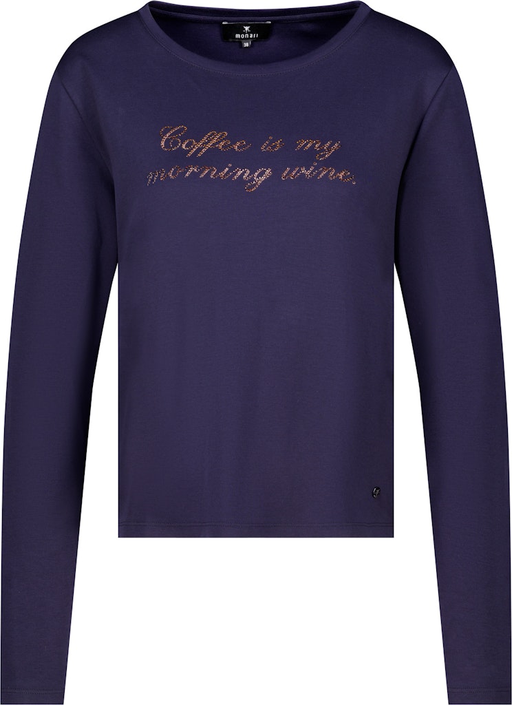 Langarmshirt mit Strassschriftzug