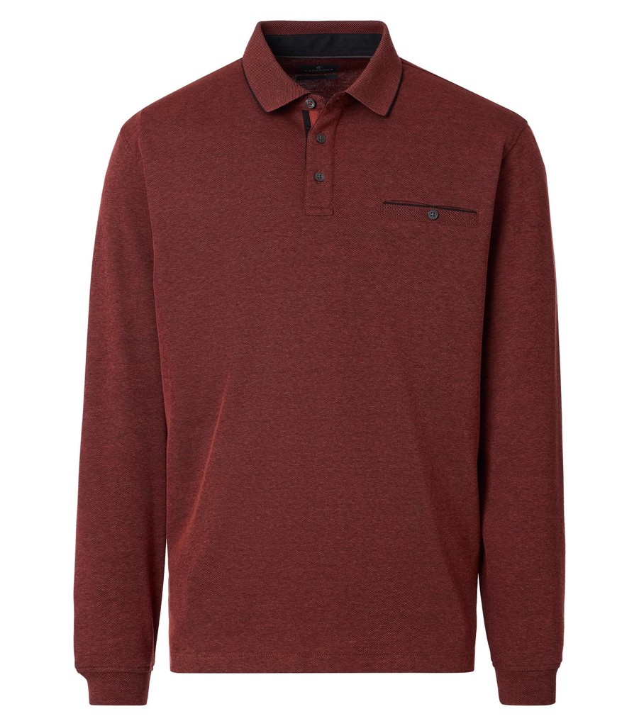 Polo-Shirt Langarm gestreift
