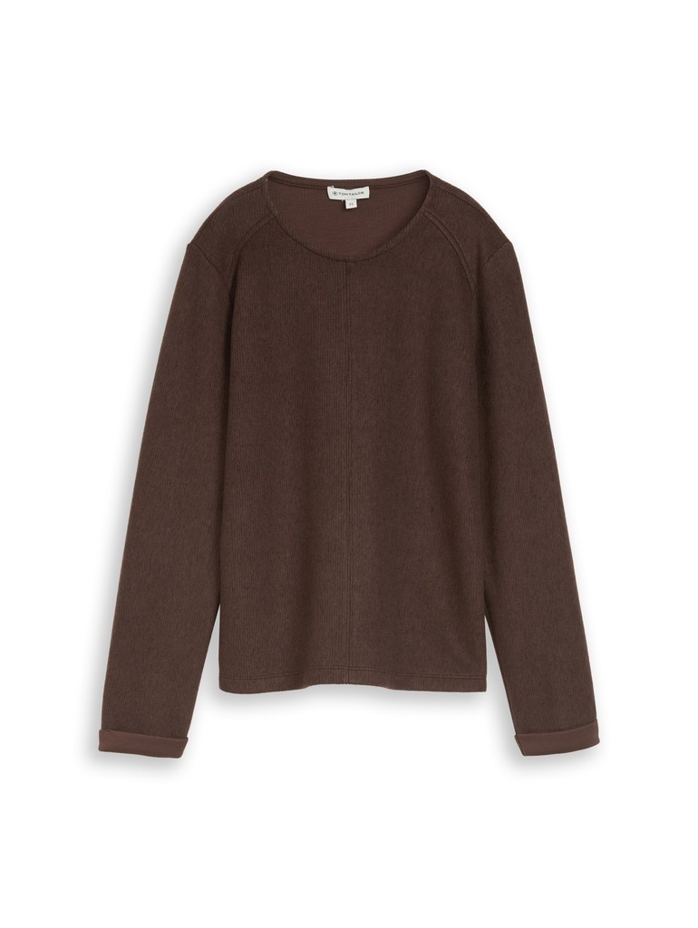 Cosy Sweatshirt mit Melange-Optik