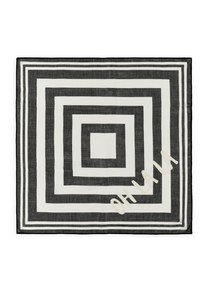 Feines Bandana aus Modalmischung mit Karomuster und OH LA LA-Schriftzug