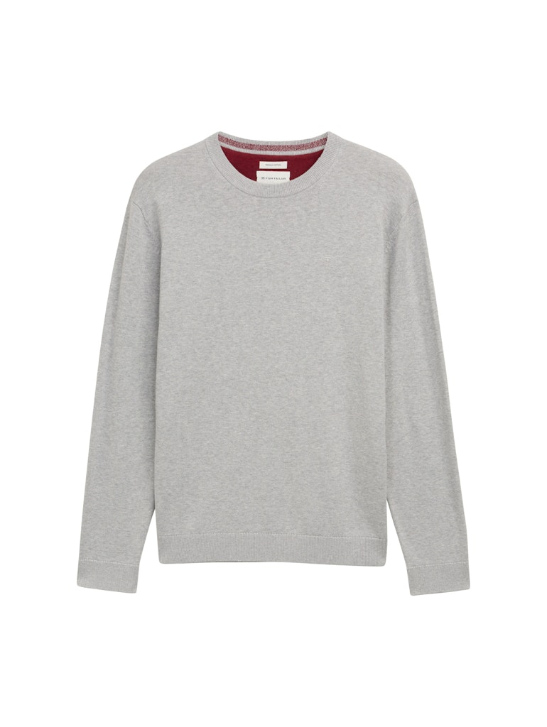 Basic Strickpullover aus Baumwolle