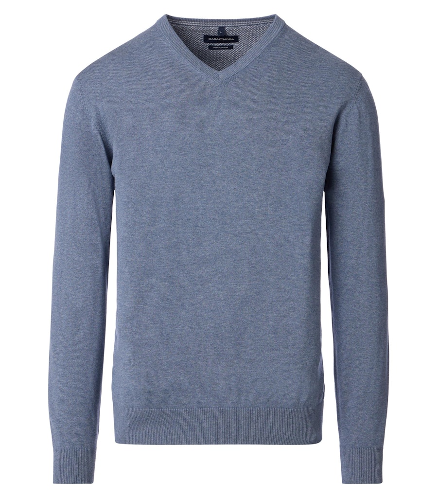 Pullover mit V-Ausschnitt uni 004430