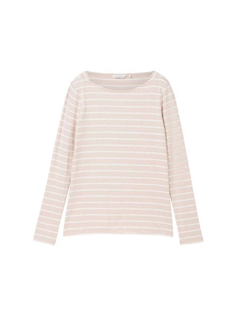 Gestreiftes Langarmshirt mit Bio-Baumwolle