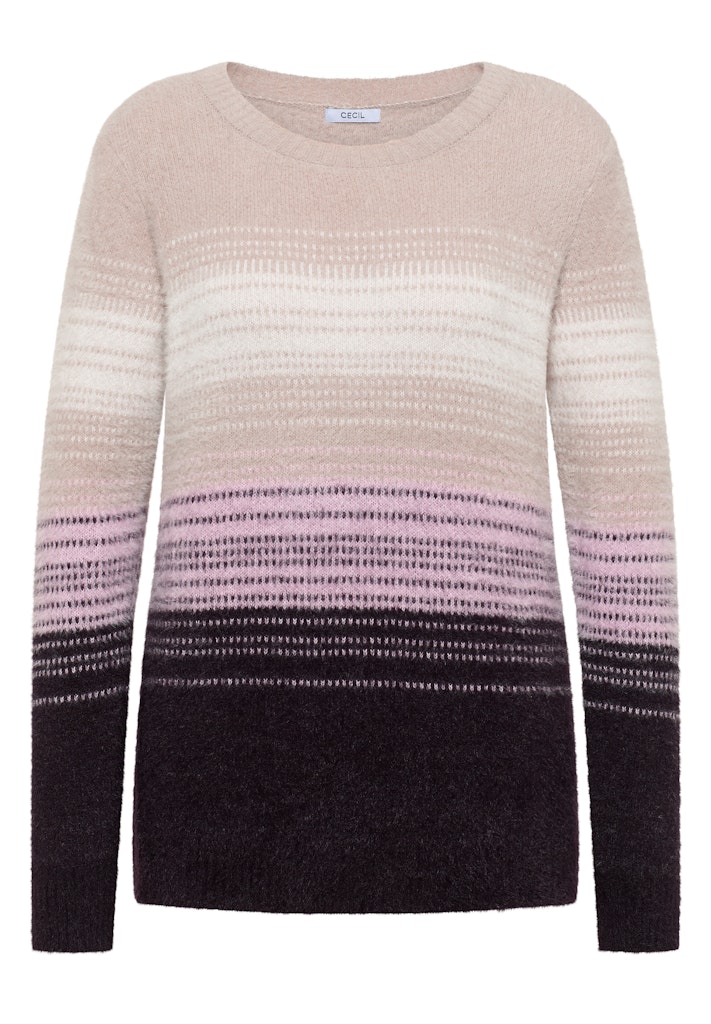 B303564-AOP feather yarn sweater