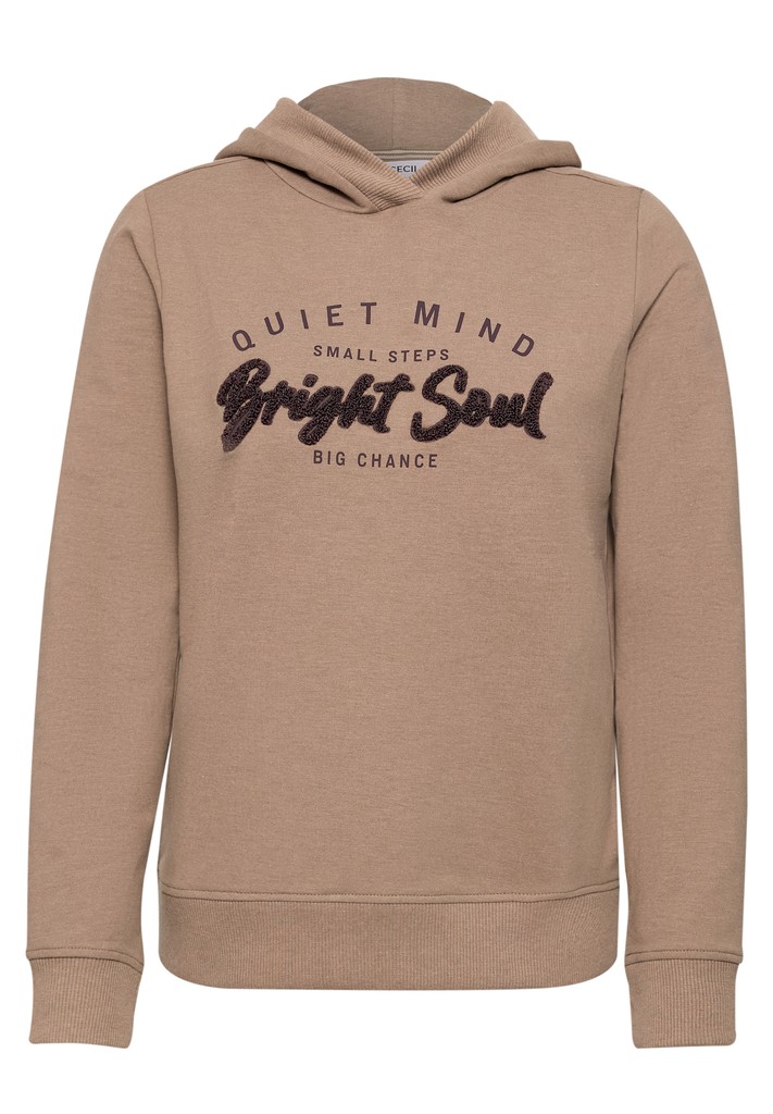 Sweatshirt mit Details in Rippstruktur