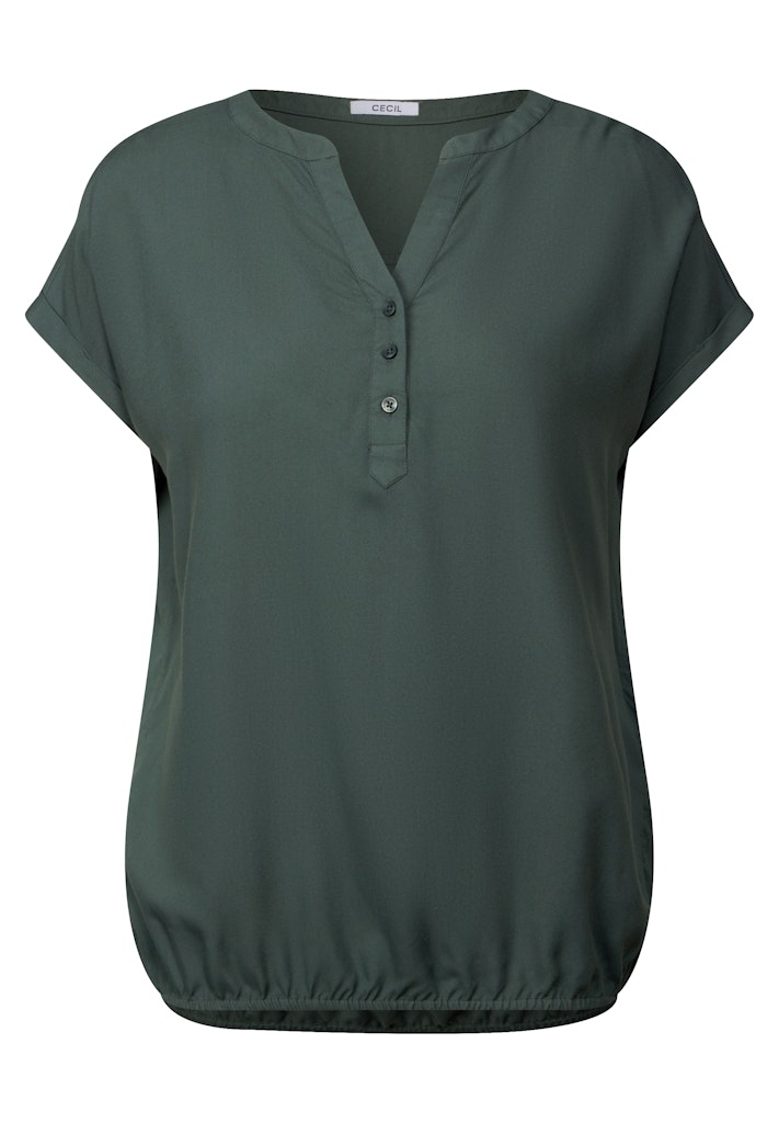 Kurzarmbluse in Unifarbe Kurzarmbluse in Unifarbe