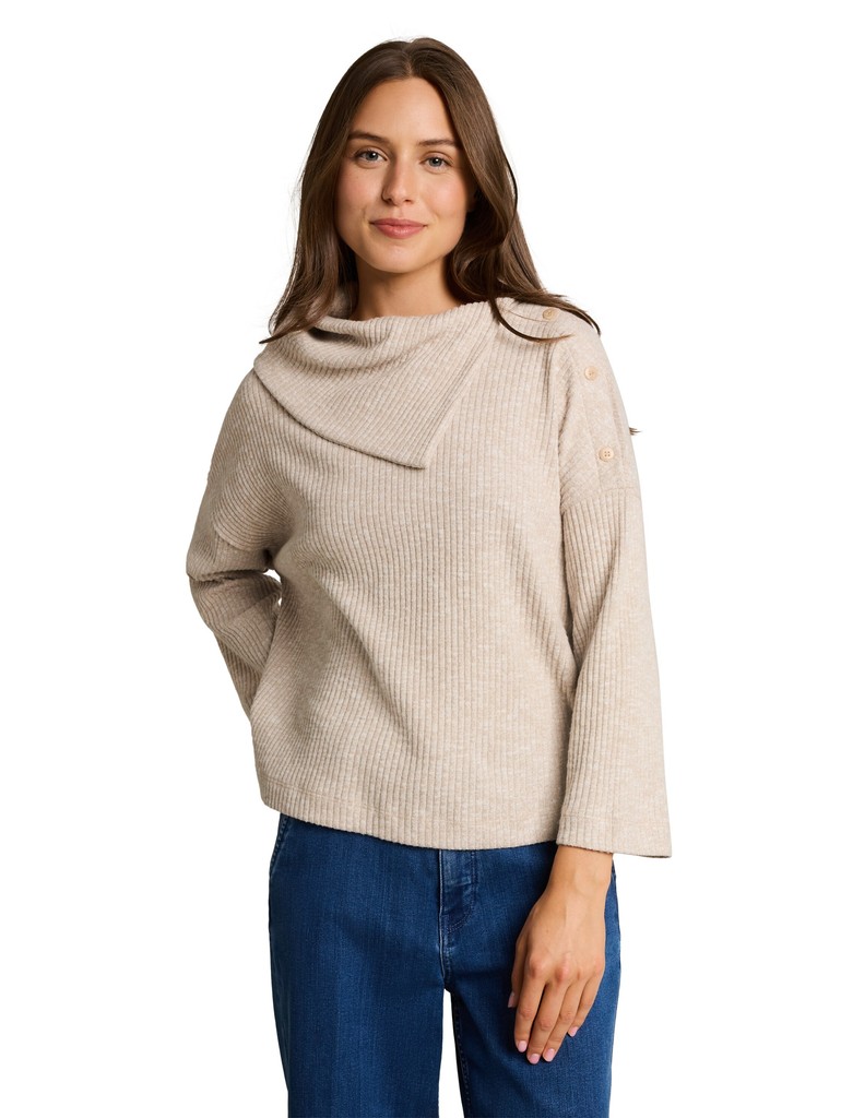 Loose Fit Sweatshirt mit Rollkragen