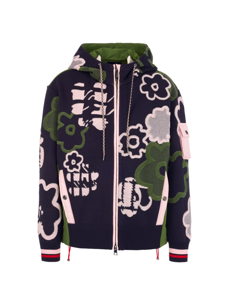 Sportlicher Cardigan mit Blumenmuster