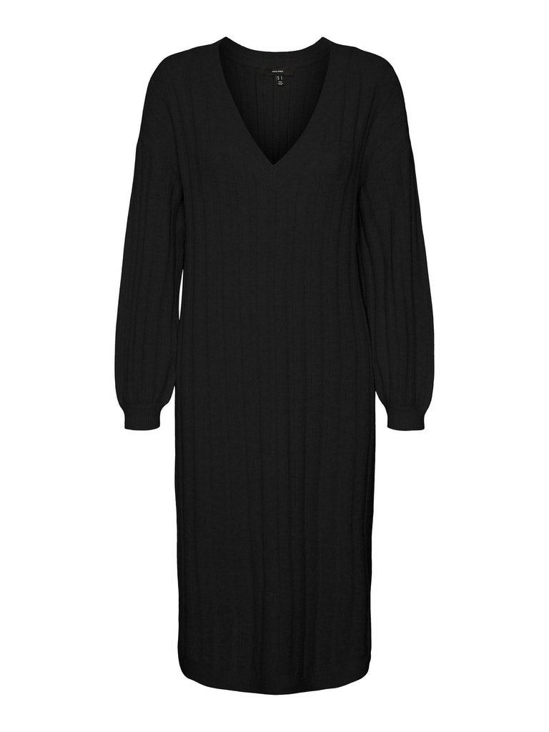 VMDOFFY LS V-NECK RIB DRESS GA BOO CURV VMDOFFY LS V-NECK RIB DRESS GA BOO CURV