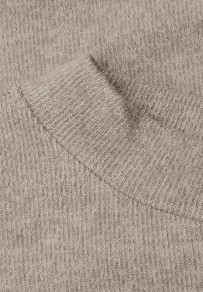 Langarm Shirt mit Rundhals und Spitzenborte