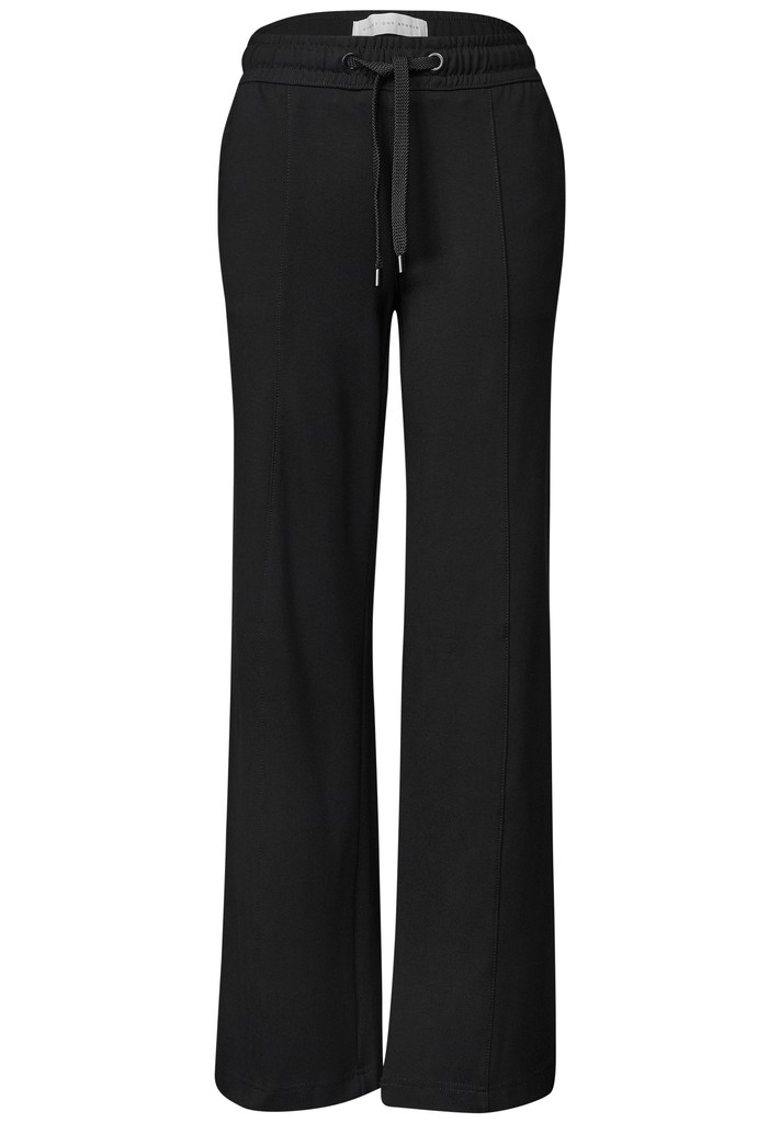 Mid Waist Wide Leg Hose im Casual Fit