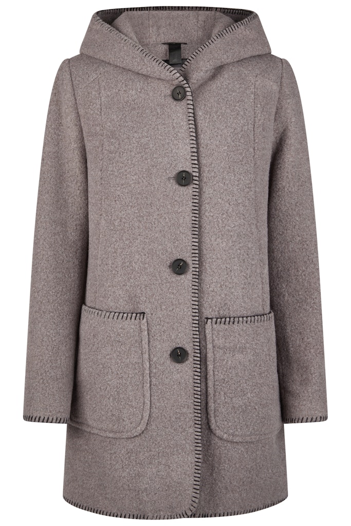 Wolljacke mit Kapuze