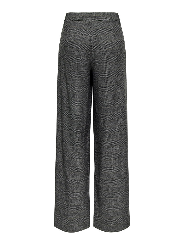 ONLSILJA HW PLEAT WIDE CHECK PANT TLR