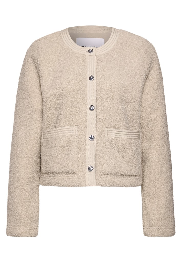 Teddy-Jacke mit Strukturdetails
