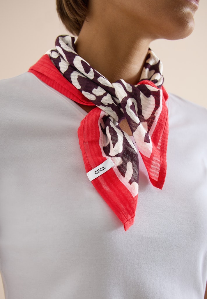 Bandana mit Struktur und Leo-Print
