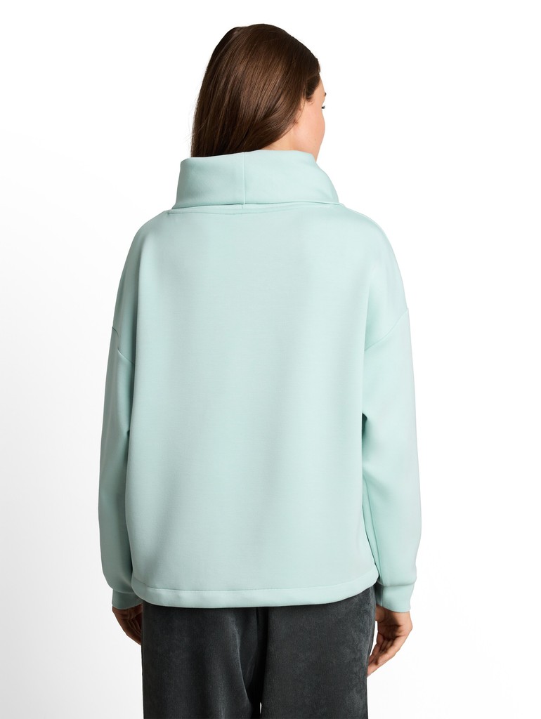 Scuba Sweatshirt mit Wasserfallkragen