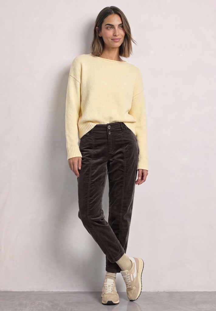 Barrel Leg Hose aus Cord im Casual Fit
