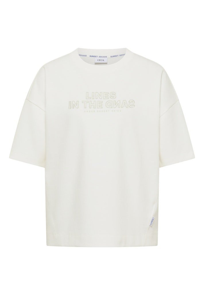 Kurzarm Sweatshirt mit Embroidery