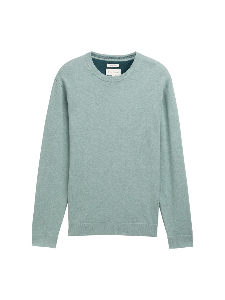 Basic Strickpullover aus Baumwolle