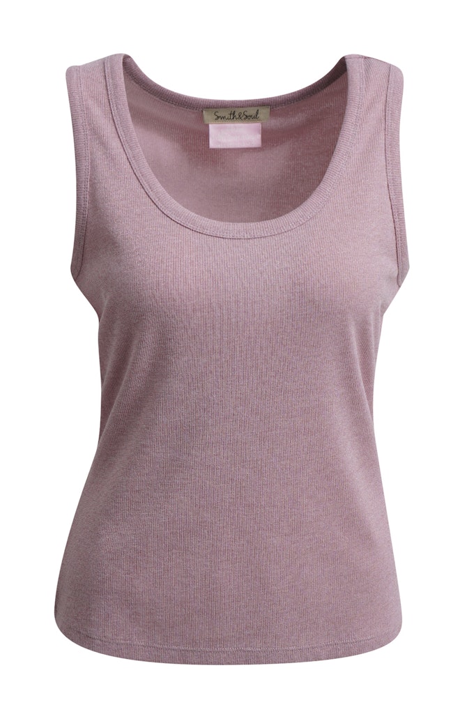 Fitted Metallic Rib Tanktop
