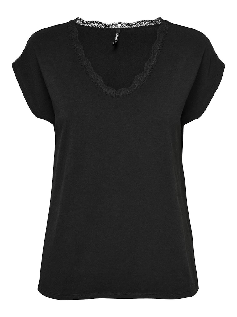 CARMOSTER S/S LACE V-NECK TOP JRS CARMOSTER S/S LACE V-NECK TOP JRS