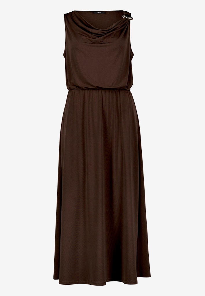 Midikleid  tailliert mit Wasserfallausschnitt
