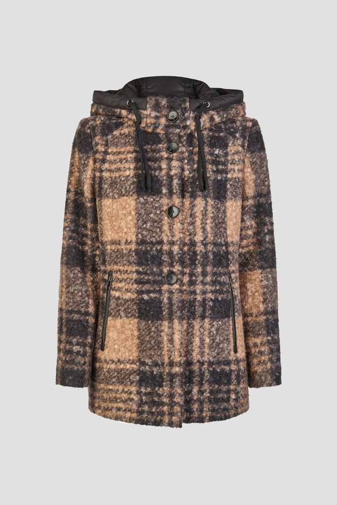 Wolljacke mit Kapuze