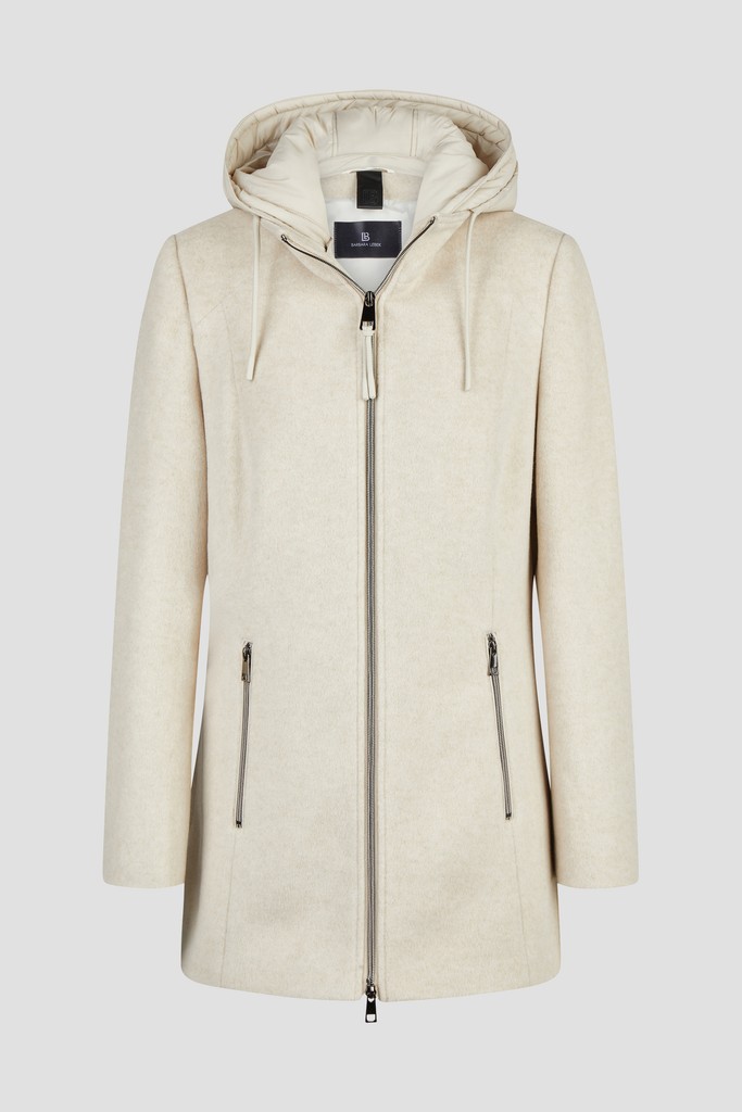 Wolljacke mit Kapuze