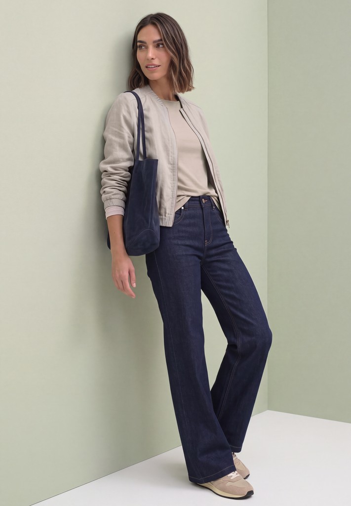 Basic Shirt mit U-Boot-Ausschnitt