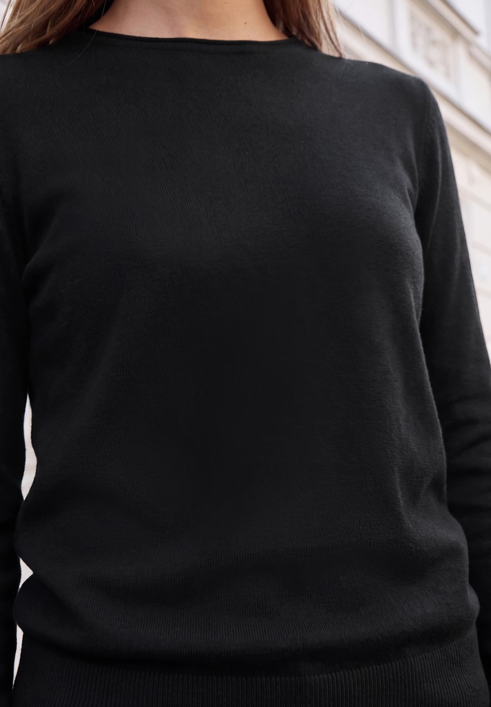 Pullover mit Raffung am Ärmel