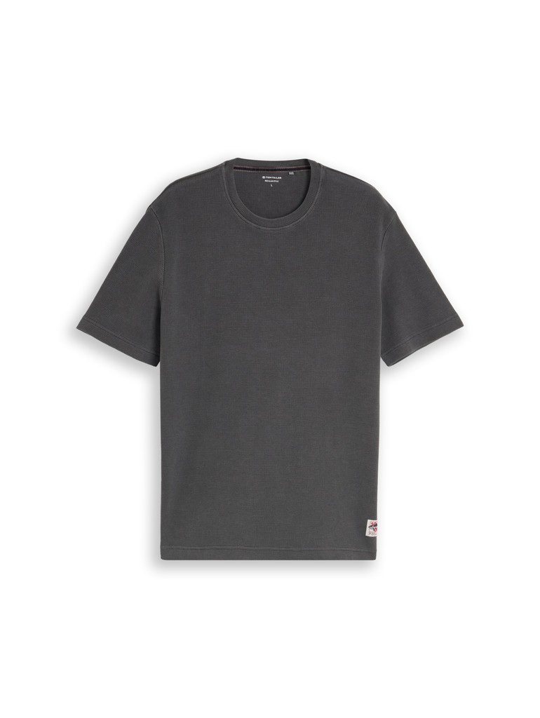 T-Shirt mit Waffelstruktur
