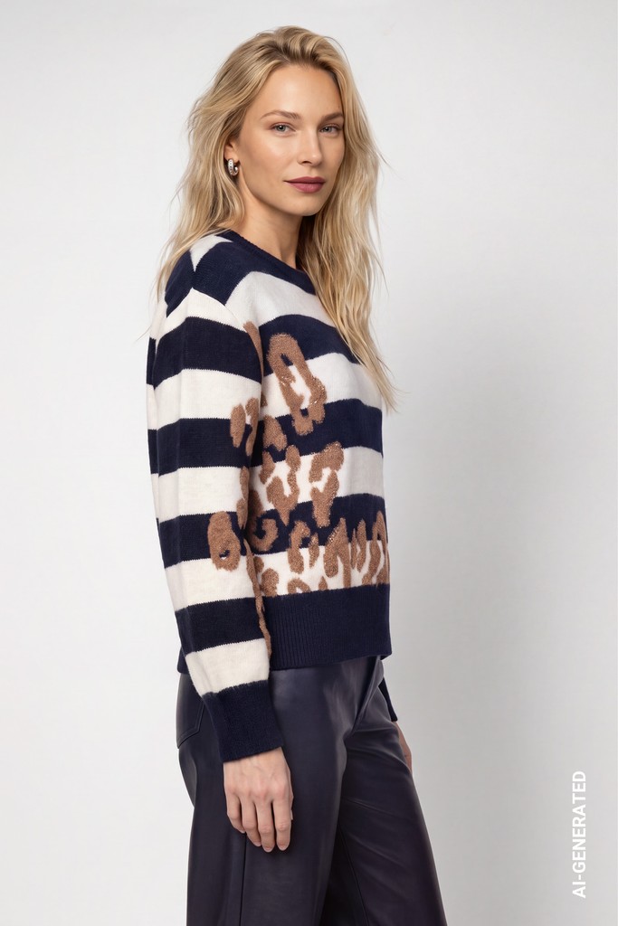 Strickpullover mit einer Mustermischung