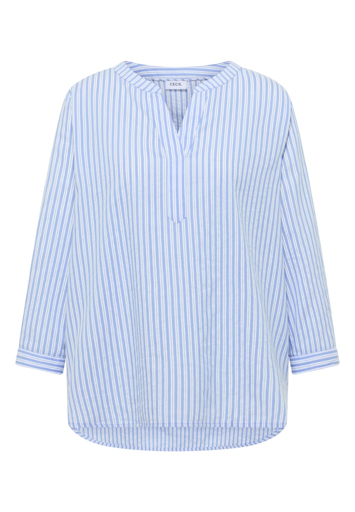 Langarm Bluse in Seersuckerqualität