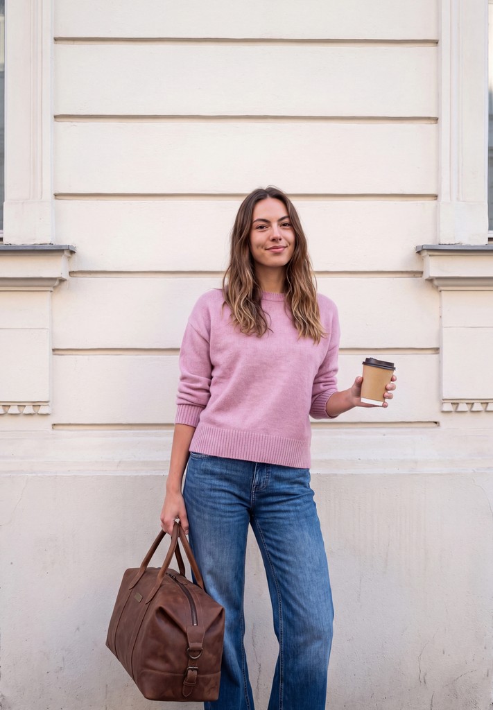 Pullover mit Rundhals und Knopfdetails