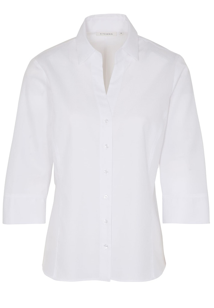 ETERNA DREIVIERTELARM BLUSE MODERN CLASSIC JACQUARD