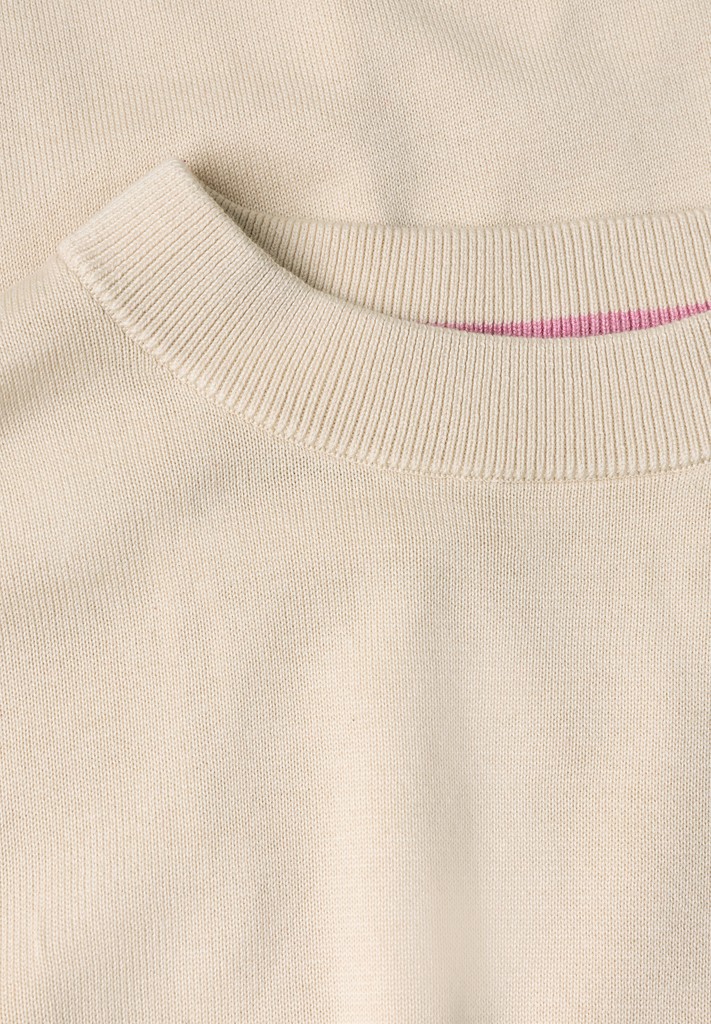 Pullover mit Rundhals in Unifarbe