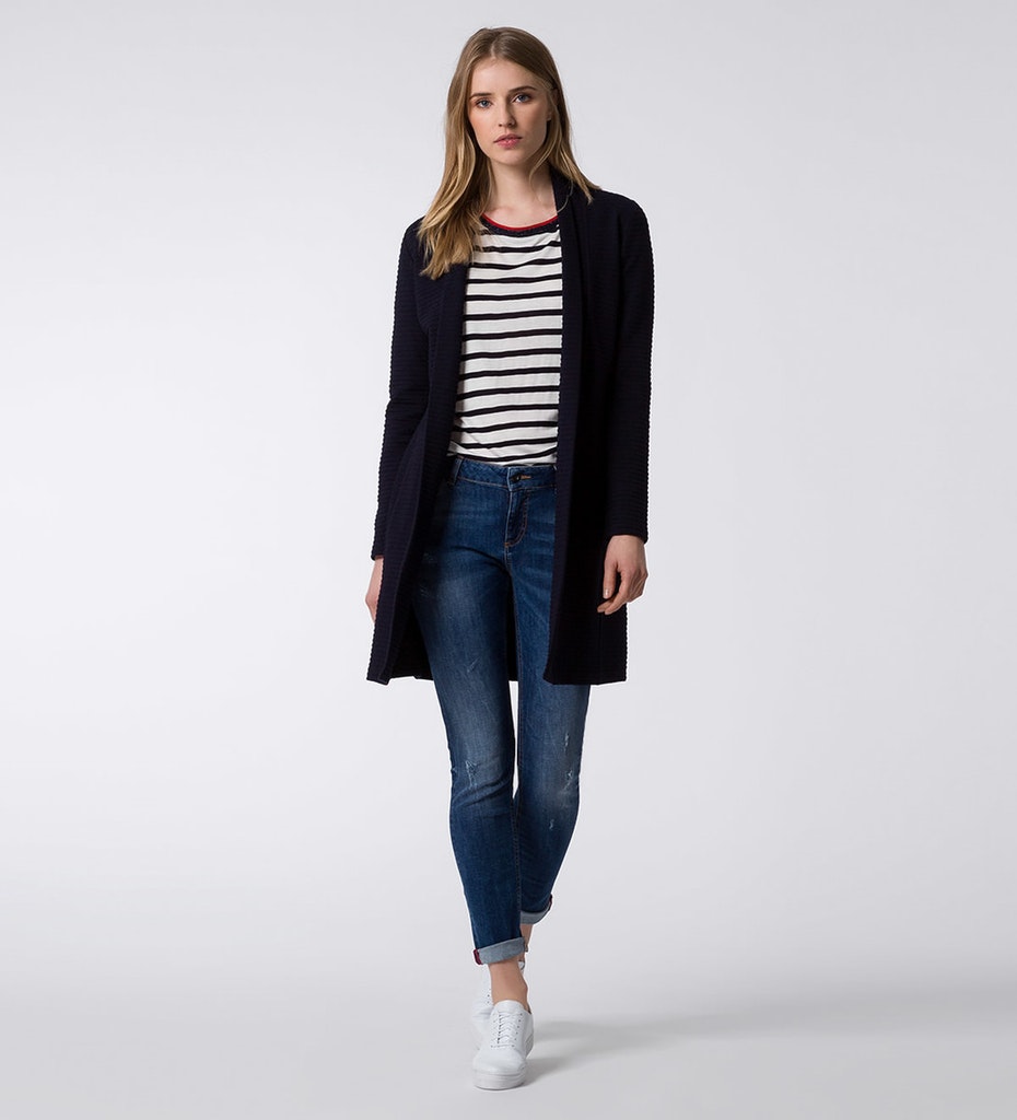 Strickjacke Damen  mit Rüschen