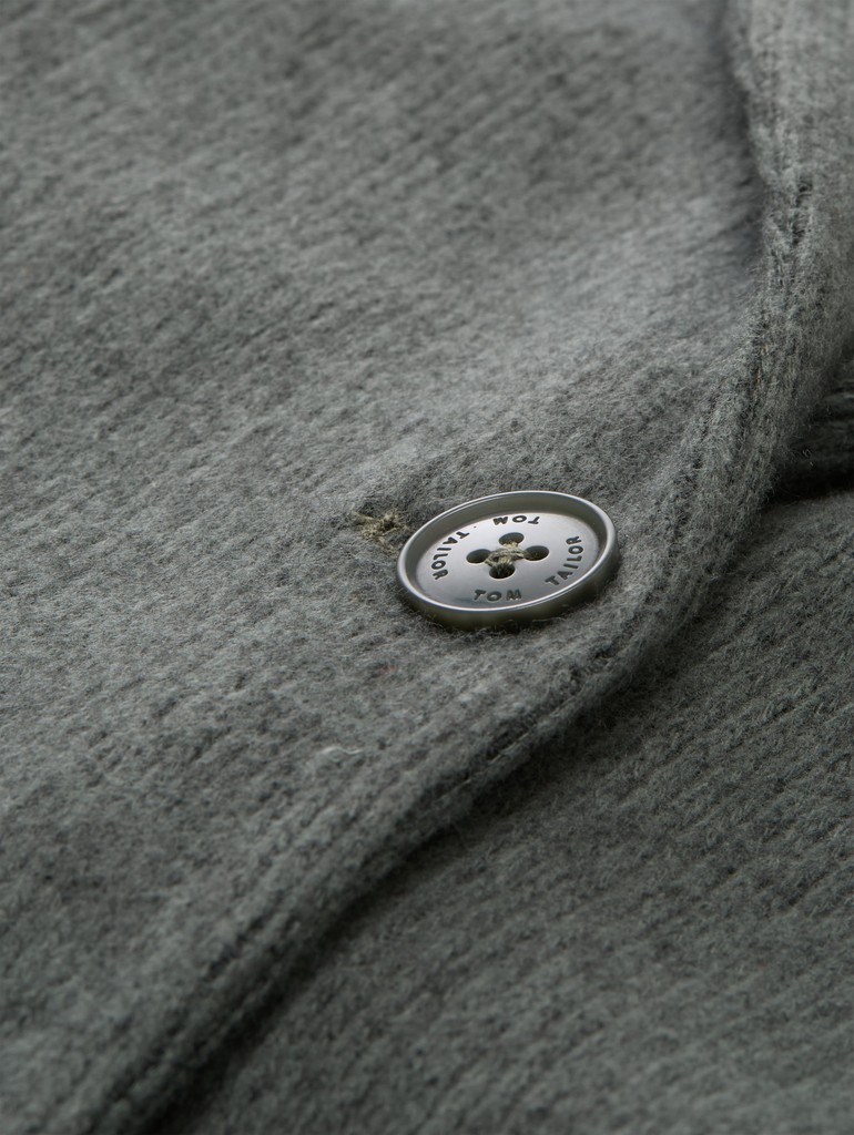 Slim Fit Cosy Blazer in Melange-Optik