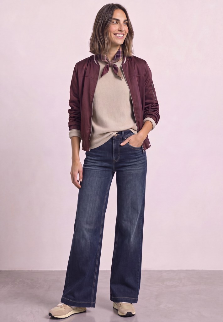 High Waist Wide Leg Jeans im Loose Fit