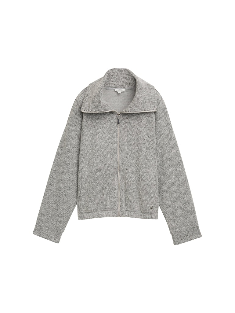 Sweatjacke mit Kragen