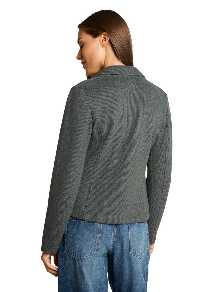 Slim Fit Cosy Blazer in Melange-Optik