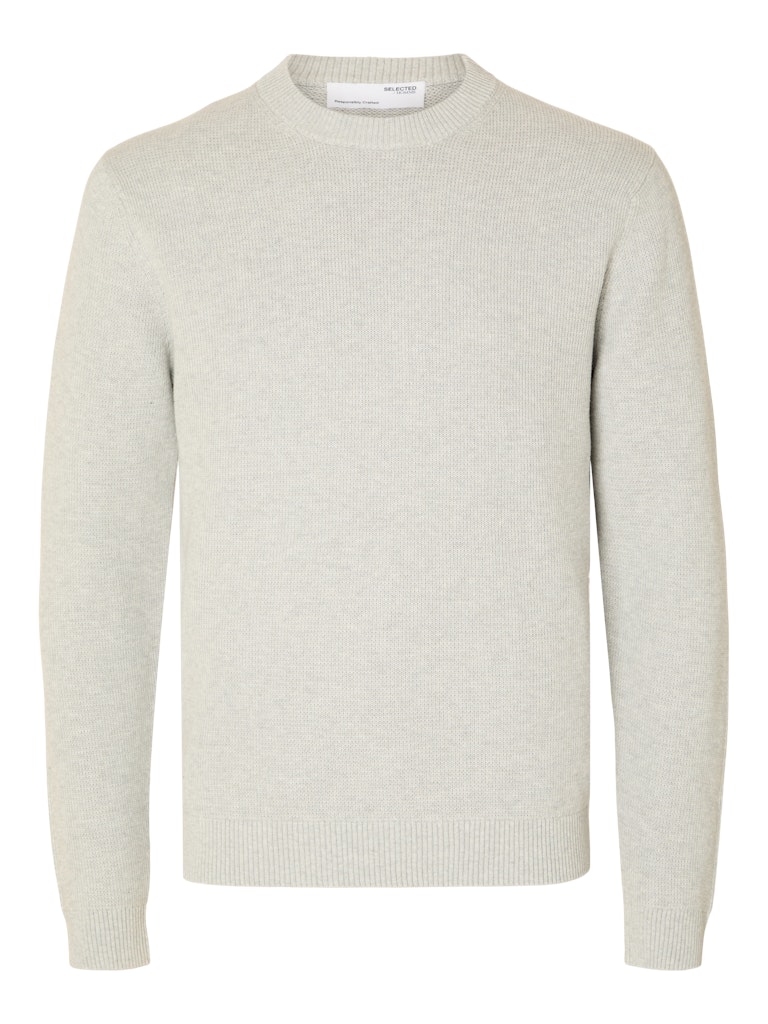 SLHDANE LS KNIT STRUCTURE CREW NECK NOOS