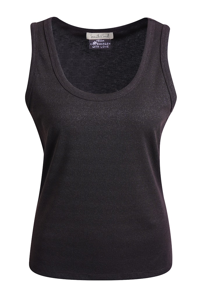 Fitted Metallic Rib Tanktop