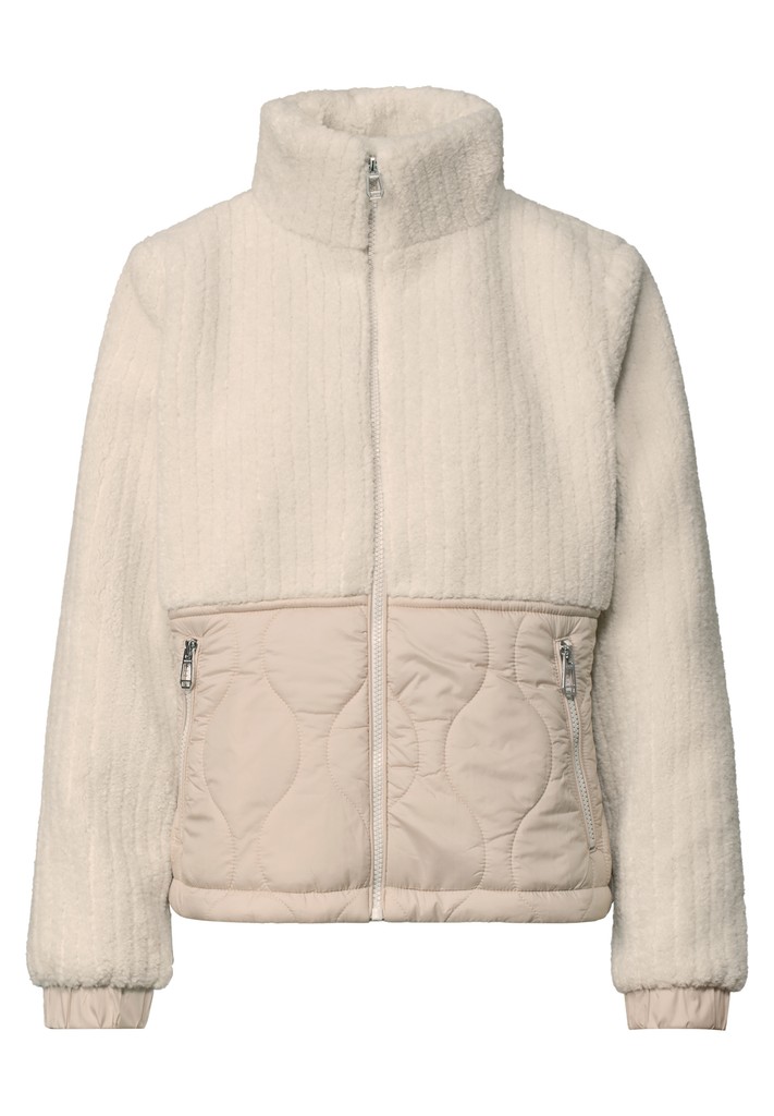 Teddy-Jacke mit Softshelldetails