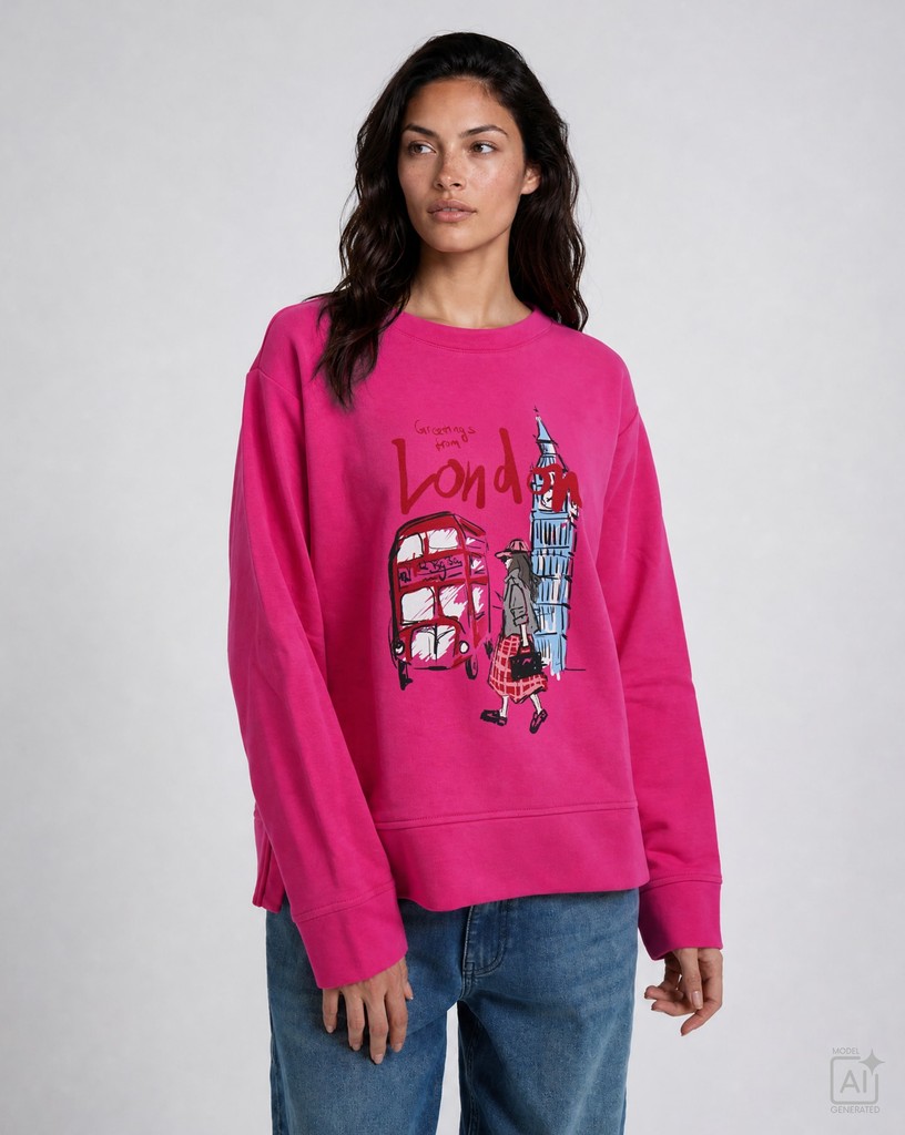 round neck sweat shirt 1/1 sleeve